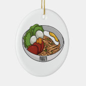 Noodle-Cartoon-Abbildung Keramik Ornament (Rechts)