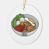 Noodle-Cartoon-Abbildung Keramik Ornament (Links)