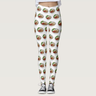 Noodle-Cartoon-Abbildung Leggings
