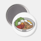 Noodle-Cartoon-Abbildung Magnet (Vorderseite/Rückseite)