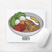 Noodle-Cartoon-Abbildung Mousepad (Mit Mouse)