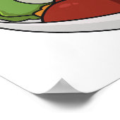 Noodle-Cartoon-Abbildung Poster (Ecke)