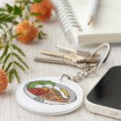 Noodle-Cartoon-Abbildung Schlüsselanhänger (Vorderseite rechts)