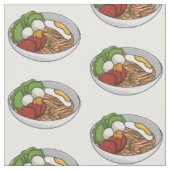 Noodle-Cartoon-Abbildung Stoff (Nahaufnahme)