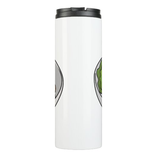 Noodle-Cartoon-Abbildung Thermosbecher (Rückseite)