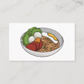 Noodle-Cartoon-Abbildung Visitenkarte (Rückseite)