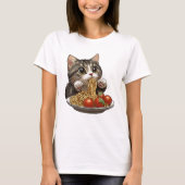 Noodle Cat, Spaghetti Cat T-Shirt (Vorderseite)