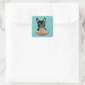 Noodle Eater Quadratischer Aufkleber (Tasche)
