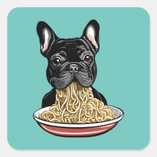 Noodle Eater Quadratischer Aufkleber