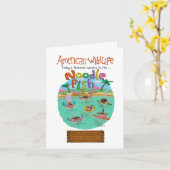 Noodle Fish Happy Birthday! Karte (Gelbe Blume)