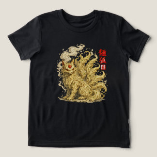 Noodle Kitsune – Japanese Fox Spirit Made of Ramen Tri-Blend Shirt