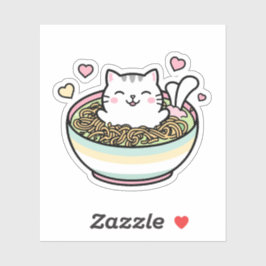 Noodle Kitty - Kawaii Ramen Cat Aufkleber