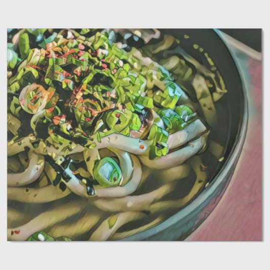 Noodle Liebesdesign Geschenkpapier (Flach)