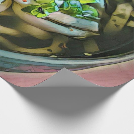 Noodle Liebesdesign Geschenkpapier (Ecke)