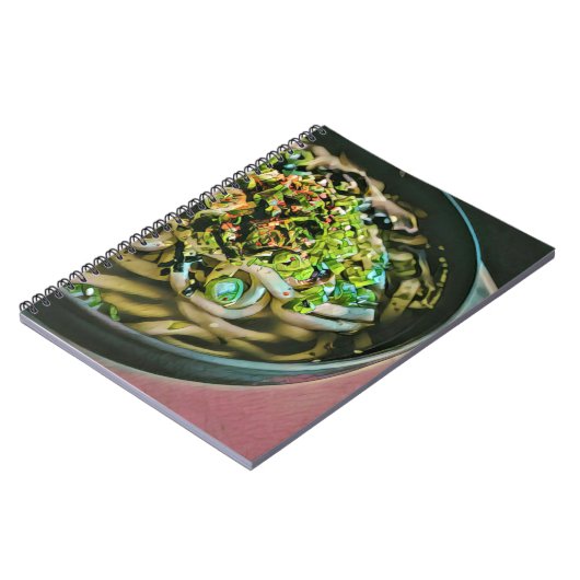 Noodle Liebesdesign Notizblock (Linke Seite)