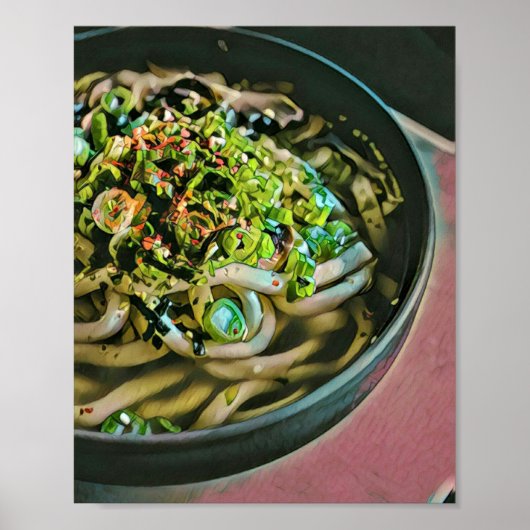 Noodle Liebesdesign Poster (Vorne)