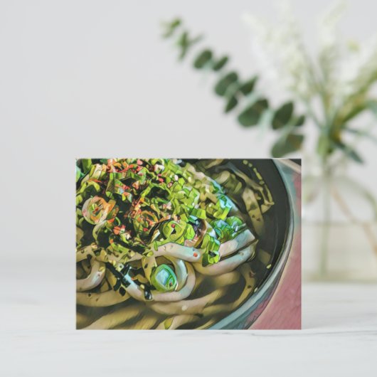 Noodle Liebesdesign Postkarte (Stehend Vorderseite)