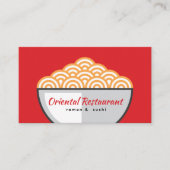 Noodle Ramen Sushi Japanisches Restaurant Fusion Visitenkarte (Vorderseite)