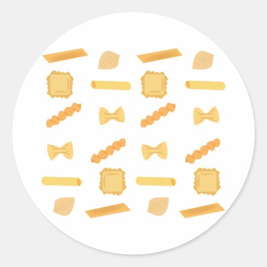 Noodle Shapes Runder Aufkleber (Vorderseite)