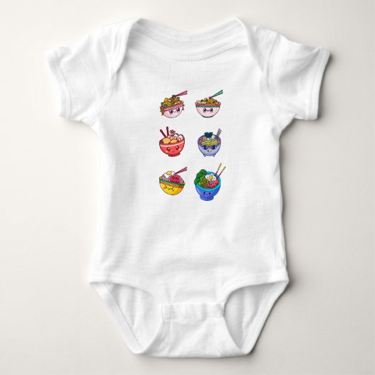 Noodle Shirt, Ramen Rice Sweater, asiatisches Shir Baby Strampler (Vorderseite)