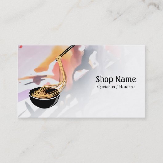 Noodle Shop Business Card Visitenkarte (Vorderseite)