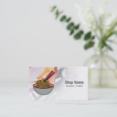 Noodle Shop Business Card Visitenkarte (Stehend Vorderseite)
