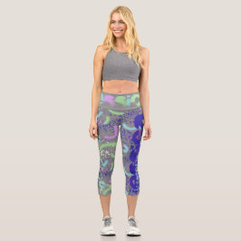 Noodles Abstrakt Repetiername 7 Buchstaben HWCL Capri Leggings