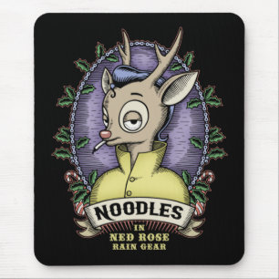 Noodles In Ned Rose Rain Gear Mousepad