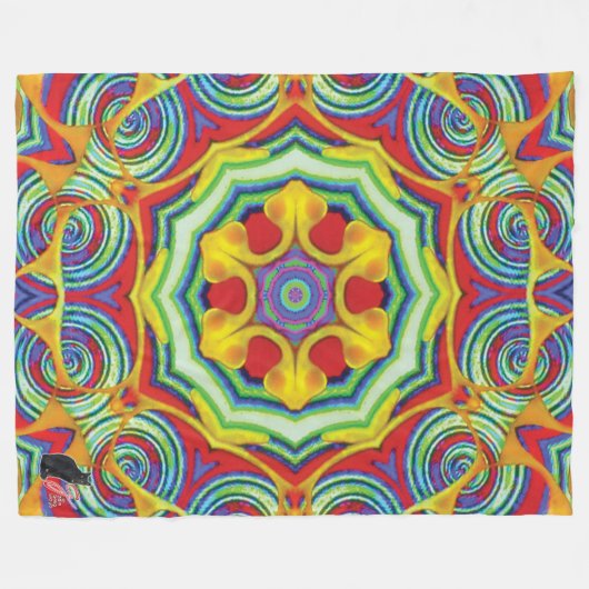 Noodles Kaleidoscope Fleece Blanket (Vorderseite (Horizontal))