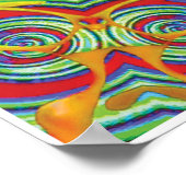 Noodles Kinetic Collage Kaleidoscope Poster (Ecke)