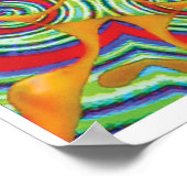 Noodles Kinetic Collage Kaleidoscope Poster (Ecke)