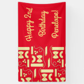 Noodles Pasta Kid 1. Geburtstag Party Italienisch Banner (Vertikal)