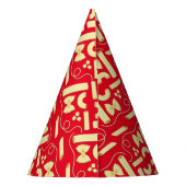 Noodles Pasta Kid 1. Geburtstag Party Italienisch Partyhütchen (Rückseite)