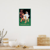 NOODLES, Pasta Man and Machine, bearbeiten Text Poster (Küche)