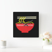 Noodles Quadratische Wanduhr (Zuhause)