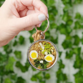 Noodles, Ramen Funny Soup Foto Schlüsselanhänger (Hand)