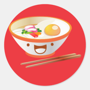Noodles Runder Aufkleber