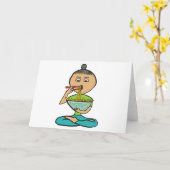 Noodles und Chopsticks Karte (Gelbe Blume)