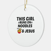 NOODLES UND JESUS KERAMIK ORNAMENT (Links)