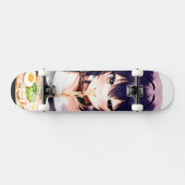 Noodlicious Whiskers: Anime Cat Girl Skateboard (Horizontal)