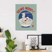 Noods japanische Nudelsuppe Ramen senden Poster (Heimbüro)