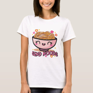 Noods Kawaii Noodles senden - Niedliche Noodle Bow T-Shirt