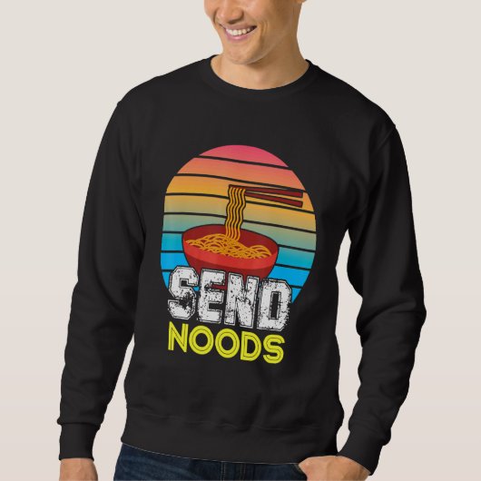 Noods Noodles Pasta Vintag senden Sweatshirt (Vorderseite)