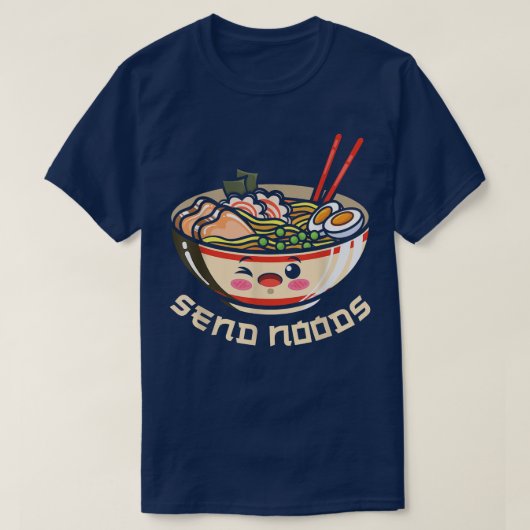 Noods Ramen Bowl Kawaii Japanisch Noodles Anim T-Shirt (Design vorne)