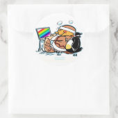 Nooky & Freeze Runder Aufkleber (Tasche)