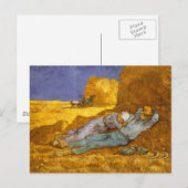 Noon, Erholung aus der Arbeit Van Gogh Fine Art Postkarte (Vorne/Hinten)