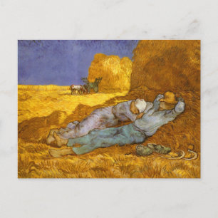 Noon, Erholung aus der Arbeit Van Gogh Fine Art Postkarte