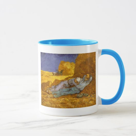 Noon, Erholung aus der Arbeit Van Gogh Fine Art Tasse (Rechts)