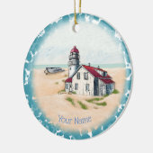 Noon Lighthouse Keramik Ornament (Links)
