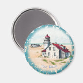 Noon Lighthouse-Magnet Magnet (Vorderseite/Rückseite)